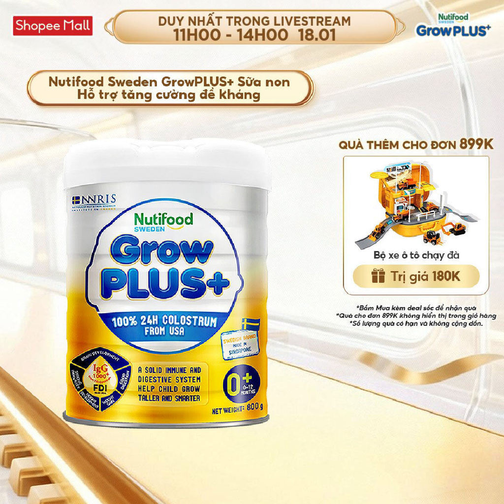 Sữa non GrowPLUS+ (vàng) 0-12 tháng Singapore tăng cường hệ miễn dịch và hấp thu chất dinh dưỡng (Lo