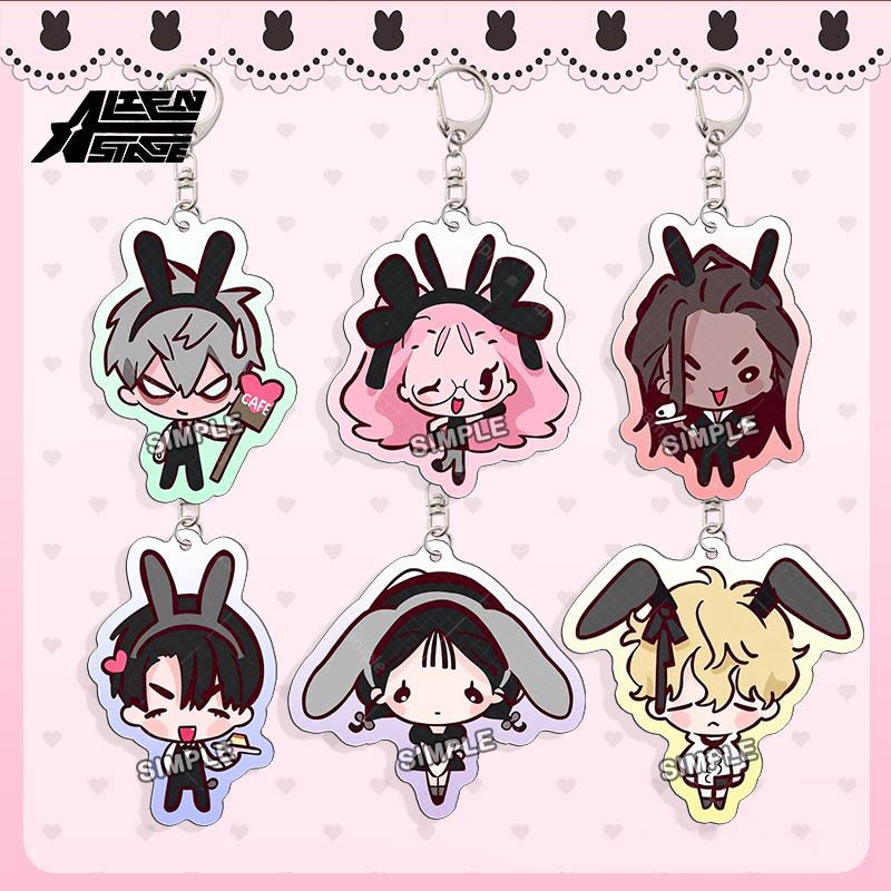 Anime Alien Stage Mizi Sua Till Ivan Hyuna Luka Cosplay Keychain Kawaii Acrylic Pendant Keyring
