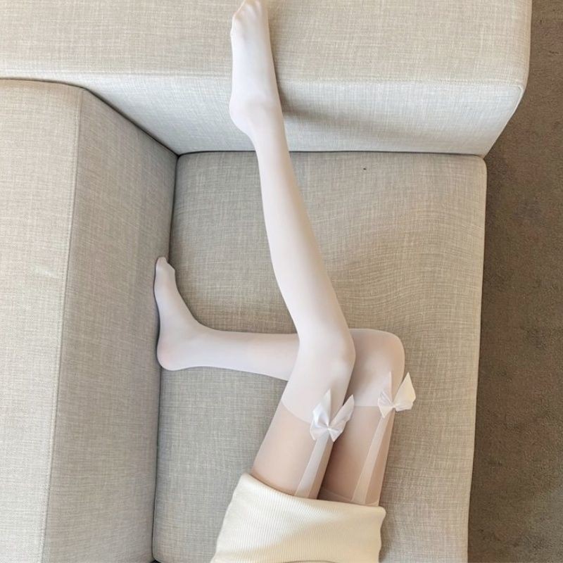 Tất trắng nơ đan chéo JK Lolita đến đầu gối