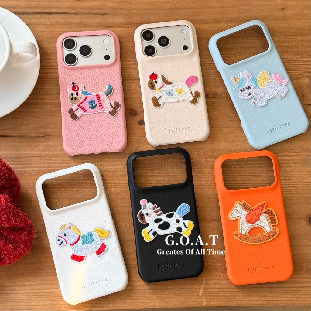 G.O.A.T Da Cảm Giác Pony Vỏ Tương Thích Cho iPhone 17 Pro Max iPhone 17 16 15 14 Pro Max Chống Rơi B