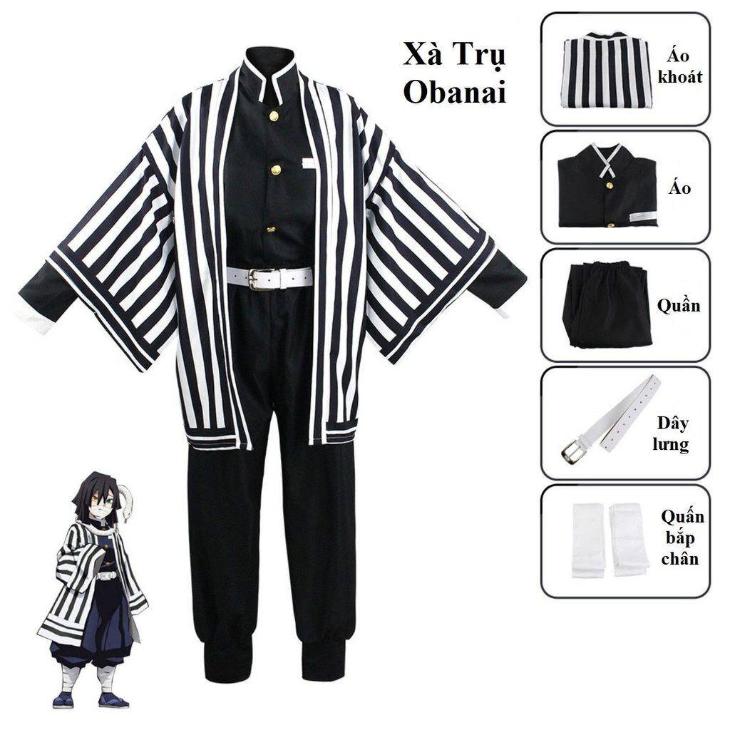 (Hỏa Tốc) Bộ đồ hóa trang Xà Trụ Iguro Obanai trang phục cosplay Nhân Vật Obanai Hoạt Hình Demon Sla