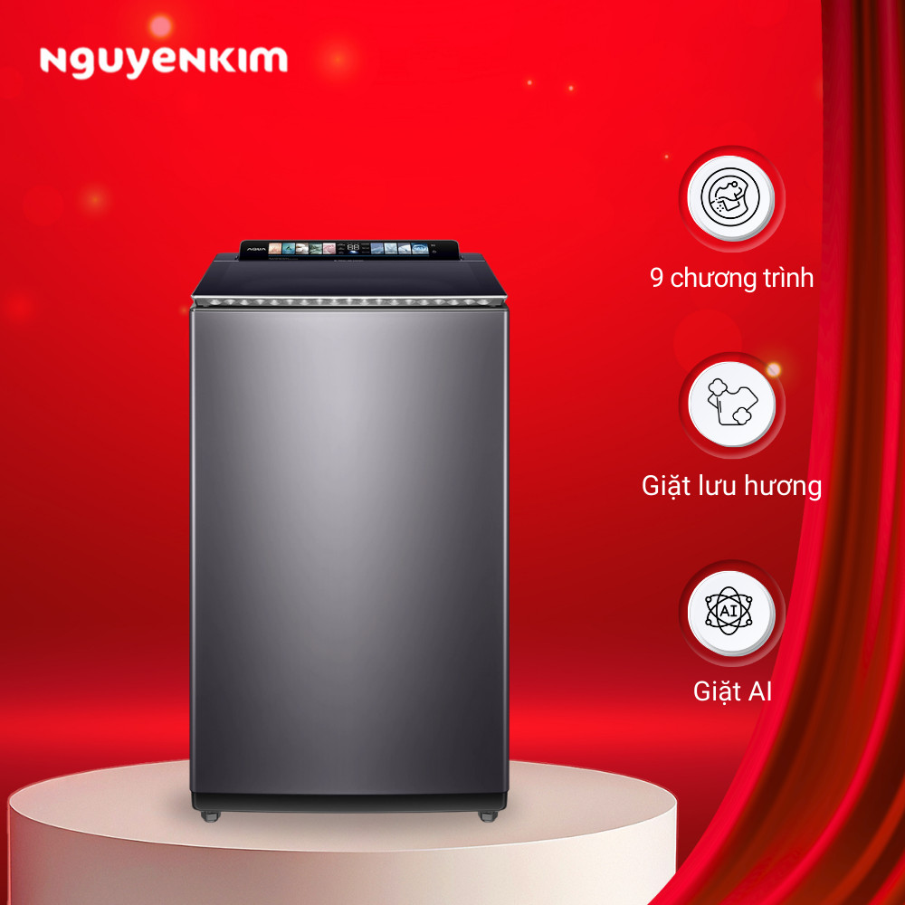 Máy giặt cửa trên Aqua Inverter 12 kg AWM12-BSR1K(BU)