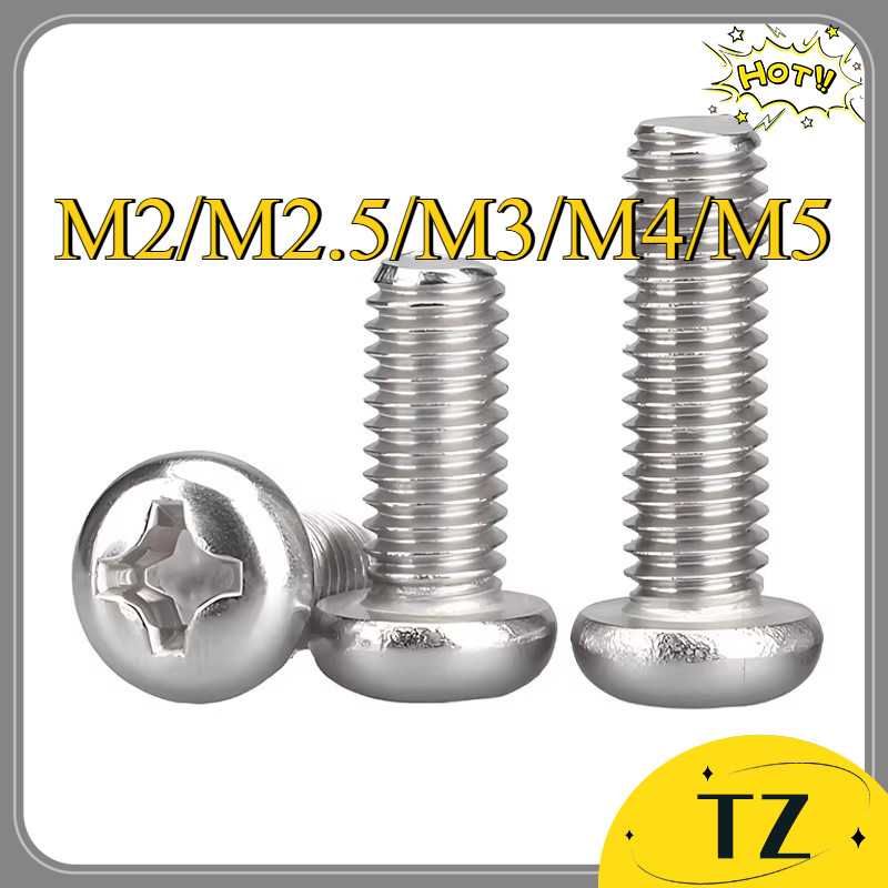 Ốc vít đầu tròn Pake inox 316/Stainless Steel 316 Round Head Screw M2 / M2.5 / M3 / M4 / M5 【 TZYX-1