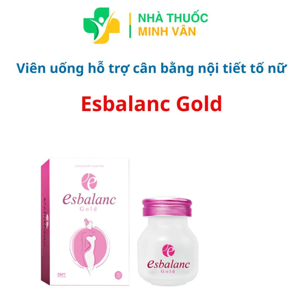 Esbalanc Gold DHT hỗ trợ cân bằng nội tiết tố nữ, giảm bốc hỏa, mất ngủ (Hộp 30 viên) date 2027