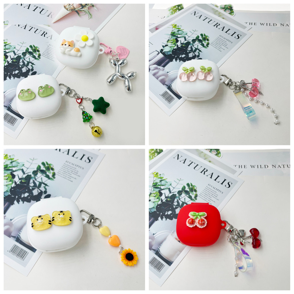 Vỏ hoạt hình cho Redmi Buds 6 Play Case có keychian Vỏ tai nghe silicon Redmi Buds 6Play