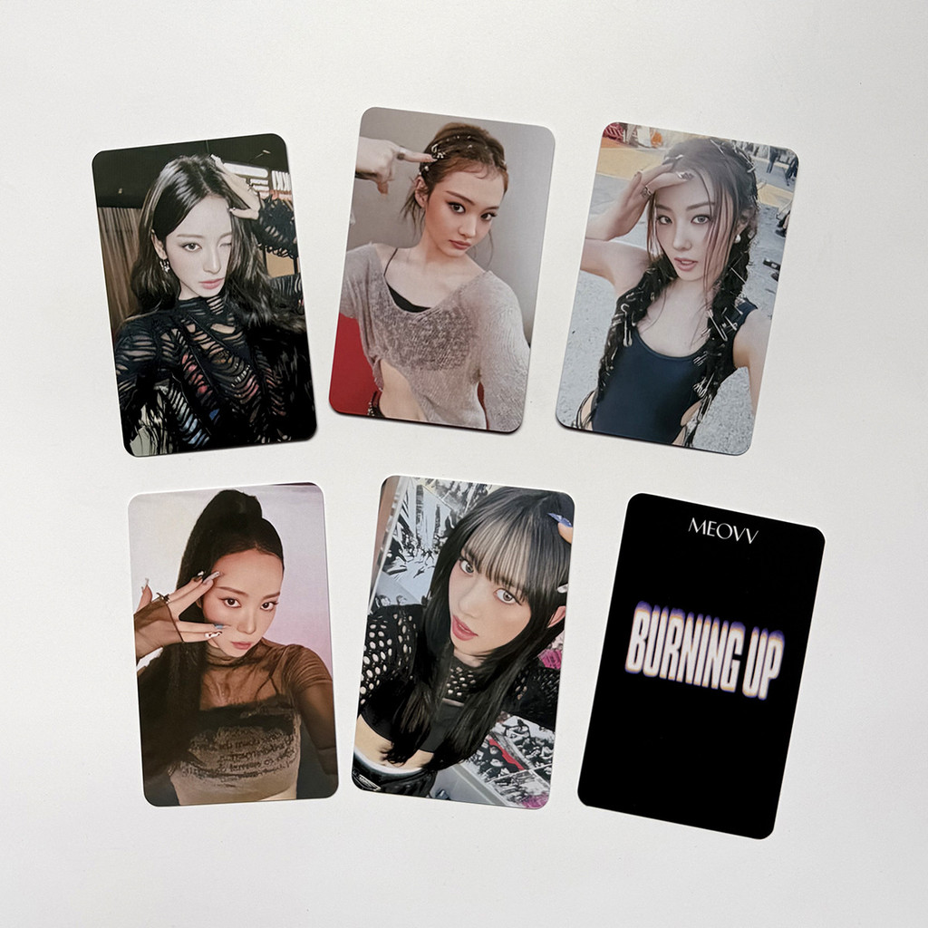 5-6 Chiếc MEOVV BURNING UP Lomo Cards MẮT CỦA TÔI MỞ VVIDE Mini Album Light Stick Photocards KTOWN4U