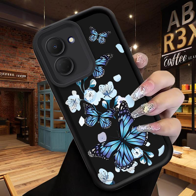 Vỏ Thời Trang Cho Tecno Spark GO 3 Spark GO 2 Spark Go 1 Vỏ Điện Thoại Bướm Xanh Techno Spark GO3 GO