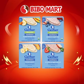 Bánh Gạo Ăn Dặm Gerber Hữu Cơ Vị Hoa Quả Bánh Ăn Dặm Tập Cầm Nắm Cho Bé Từ 7 Tháng 48g - Bibomart