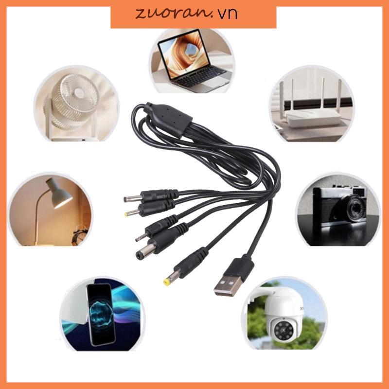 Dây sạc ZUOO USB 5V USB sang 2 5x0 7mm 3 5x1 35mm 5 5x2 1mm 4 0x1 7mm 2 0x0 6mm
