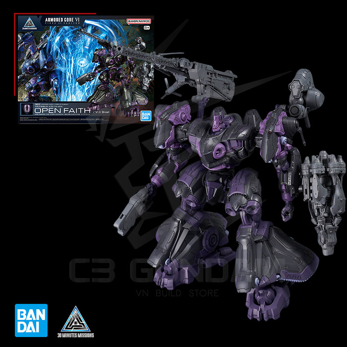 [BANDAI] MÔ HÌNH 30MM ARMORED CORE Ⅵ FIRES OF RUBICON Arquebus ADD VE-40A Open Faith  C3 Gundam & TC