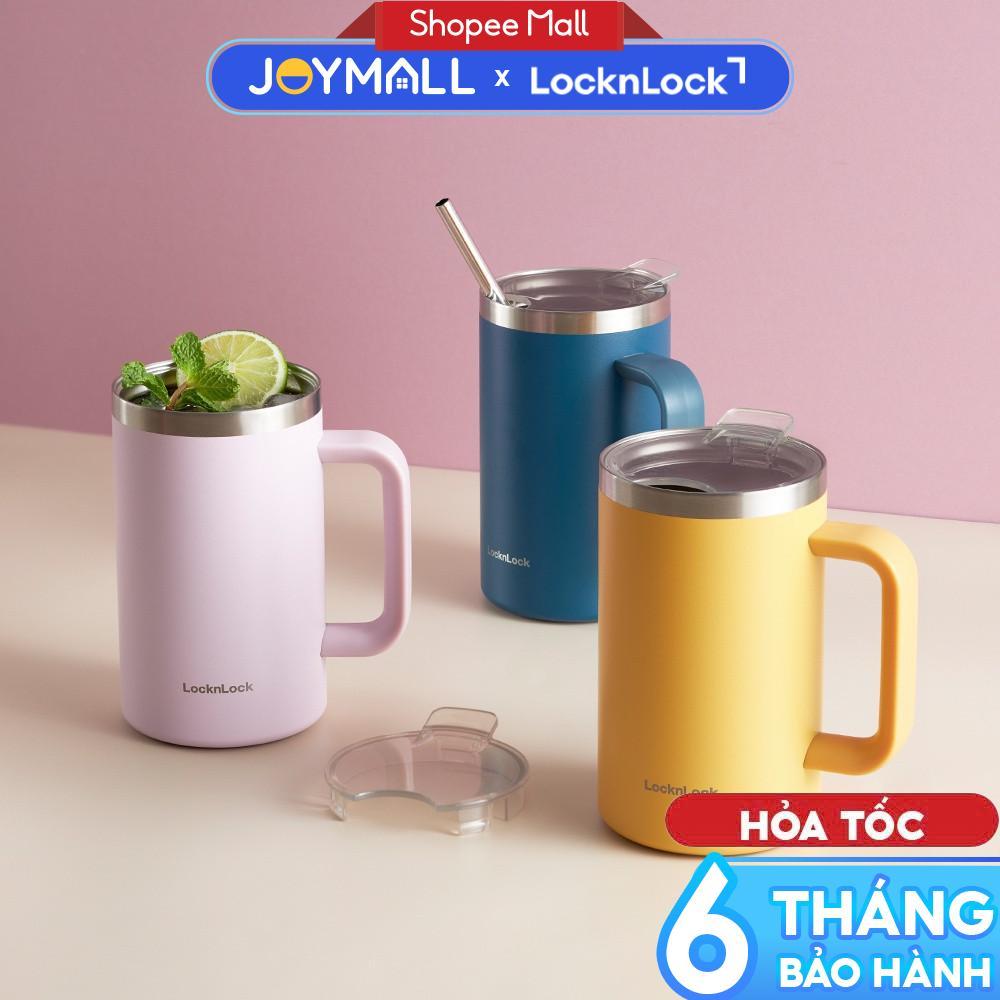 Ly giữ nhiệt LocknLock Flat Table Mug LHC4320 730ml, Hàng chính hãng, tay cầm tiện lợi - JoyMall