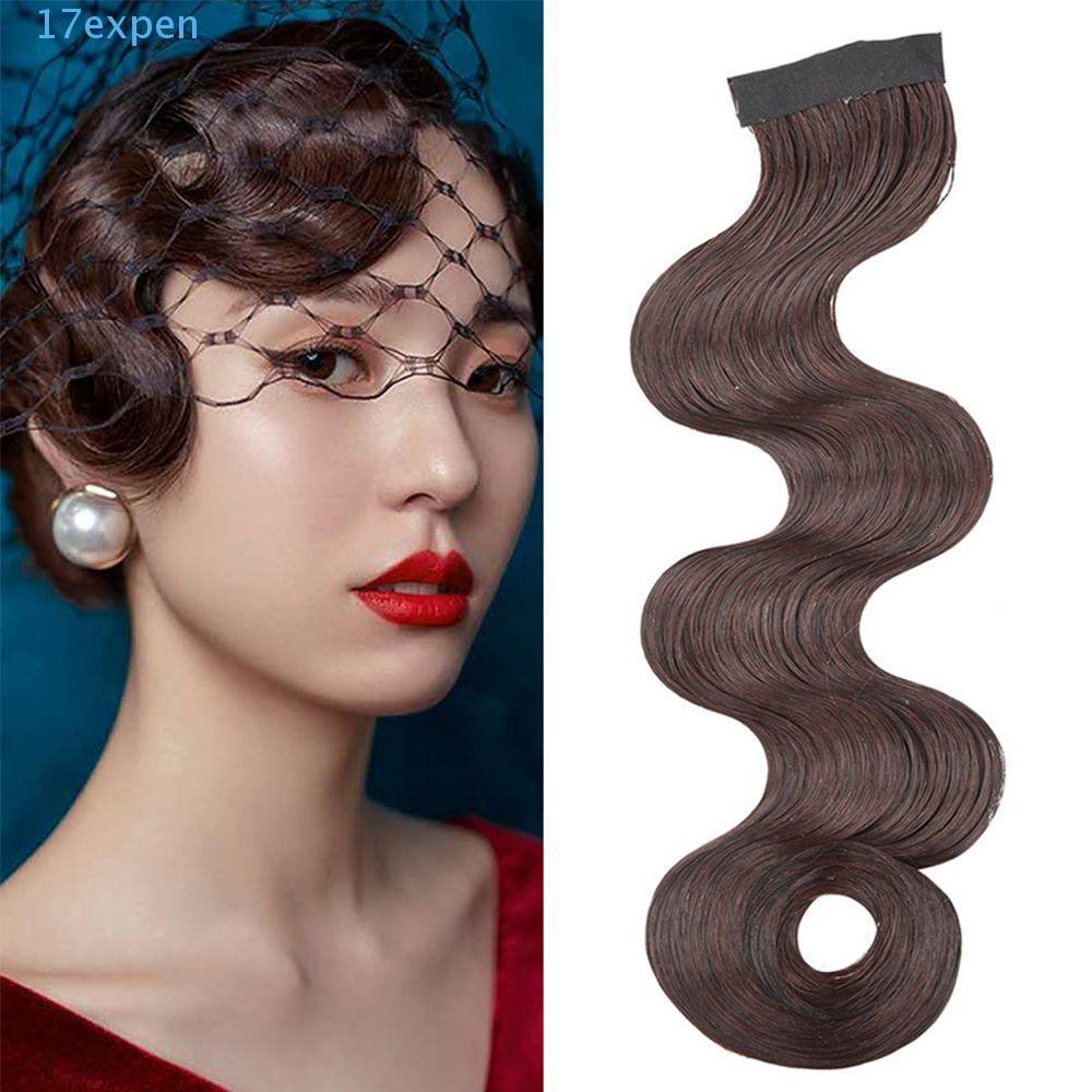 EXPEN Curly Bangs Nữ Matte Hair Extension Retro Fake Bangs