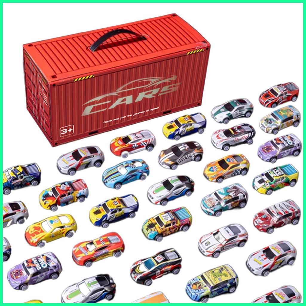 Hộp Bảo Quản Ô Tô Dự Tiệc Hợp Kim Mini Đua Xe Ô Tô Đồ Chơi Xe Ô Tô Tập Đi Hộp Kéo Xe Đua Xe Trẻ Em 4