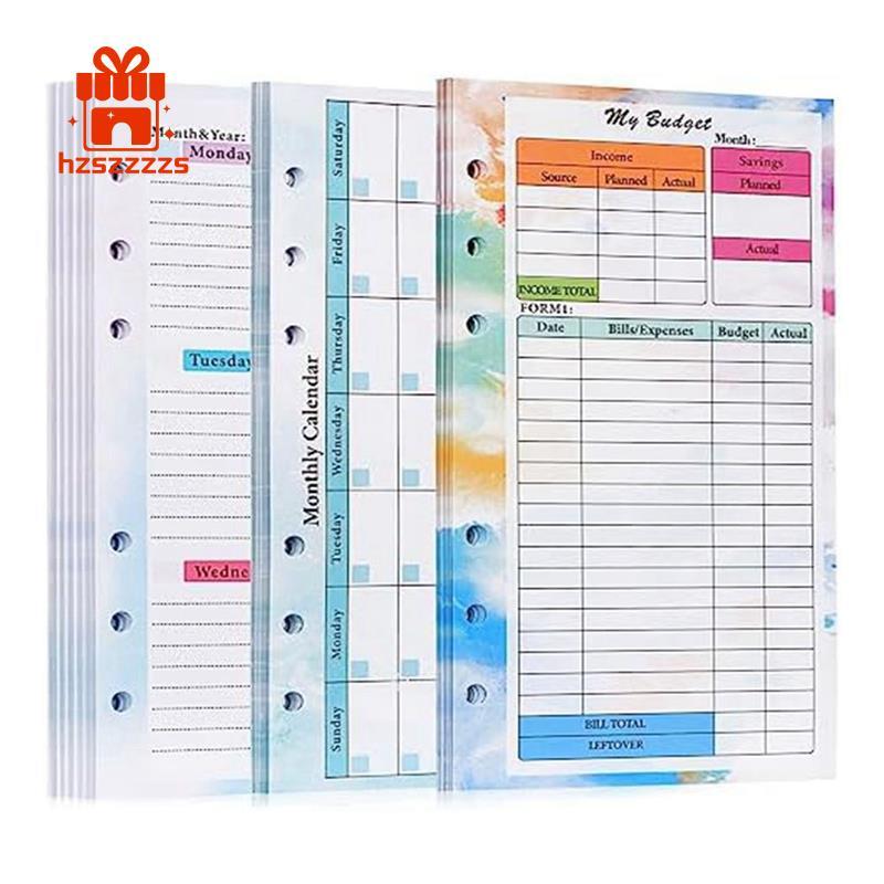 82 Tờ A6 Lập Kế Hoạch Ngân Sách Đổ Lại Notepad Hàng Tháng Kế Hoạch Hàng Tuần Notepad 6 Lỗ Cho A6 Chấ