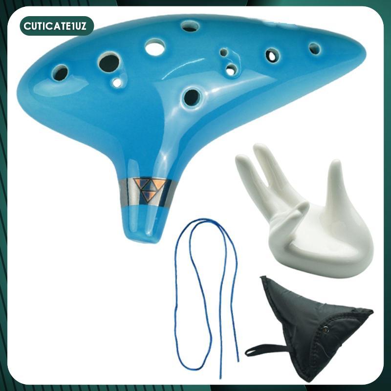 Nhạc cụ Ocarina bằng gốm 12 lỗ Nhạc cụ âm thanh cao cấp dành cho người mới bắt đầu Trẻ em Phụ kiện h