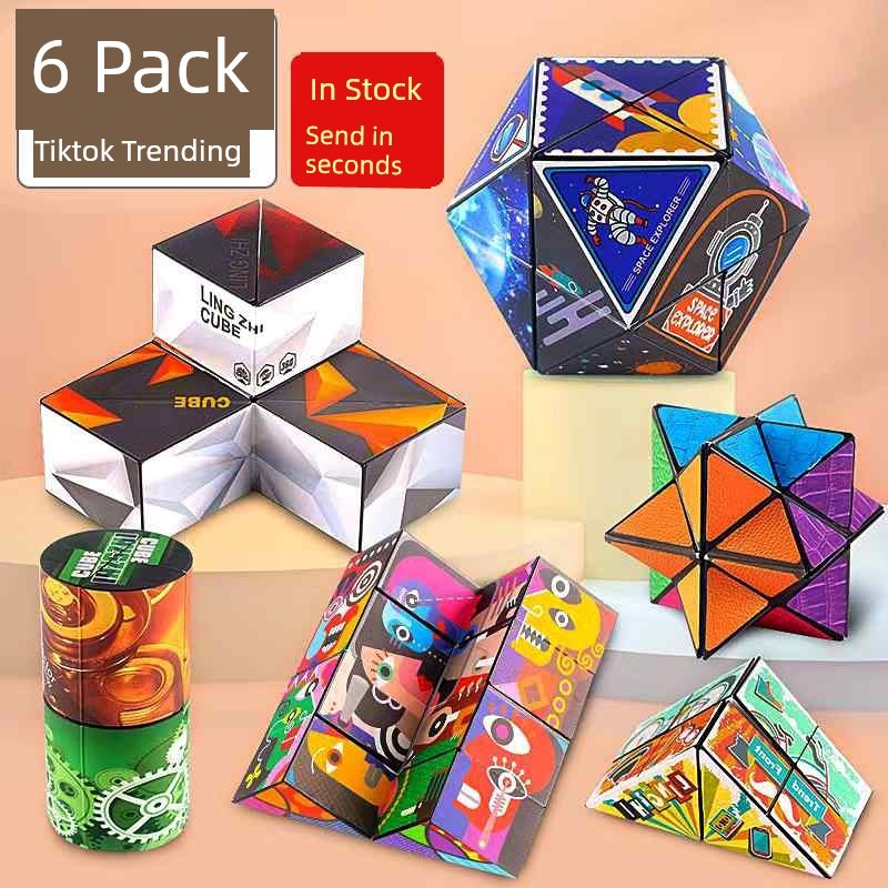 rs3m rubik rs3m v5 Sản phẩm mới 3D hình học từ tính đa dạng vô hạn khối Rubik gió ba cấp thế hệ thứ 