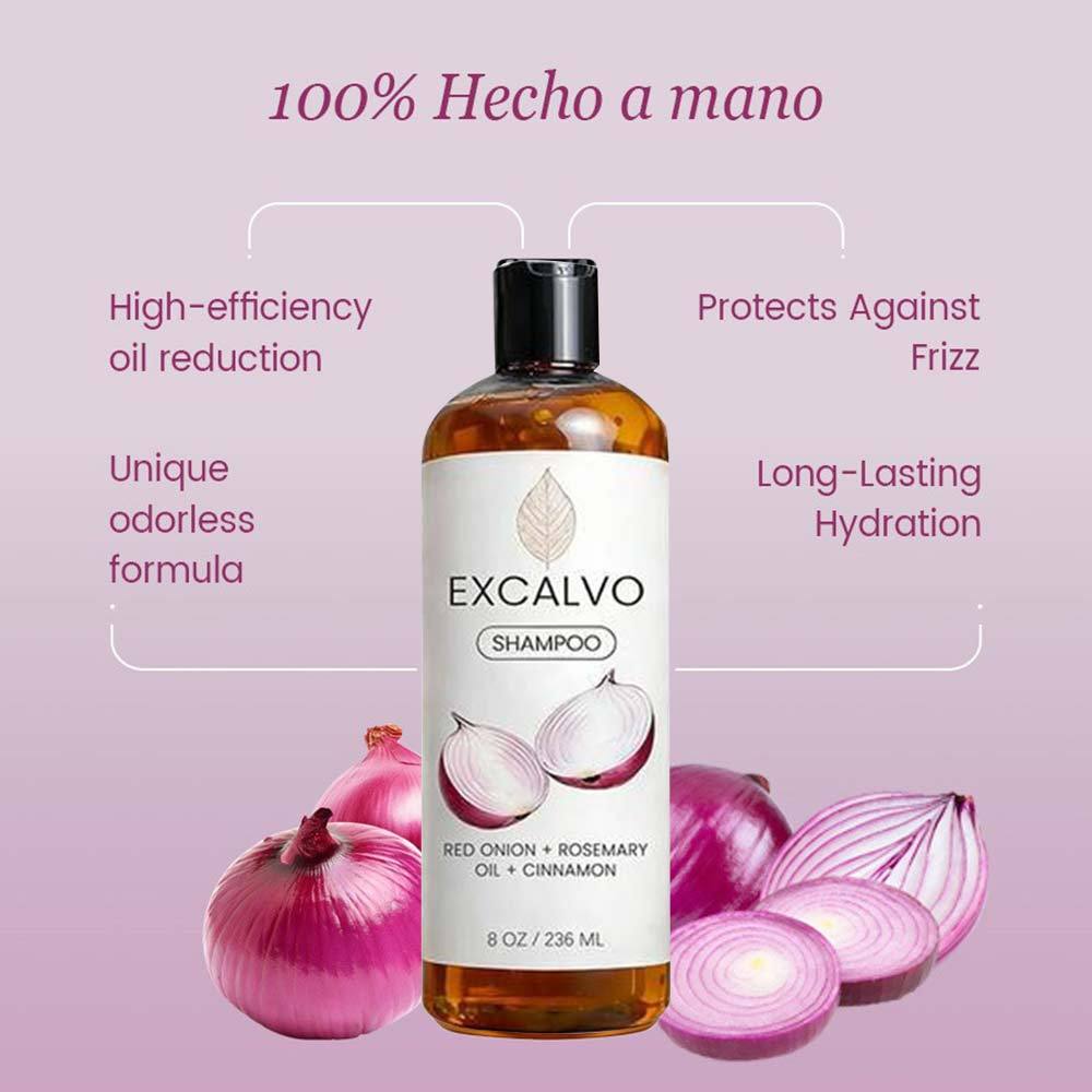 EXCALVO Shampoo With Rosemary Oil 236ml Red Onion Prevent Hair Loss