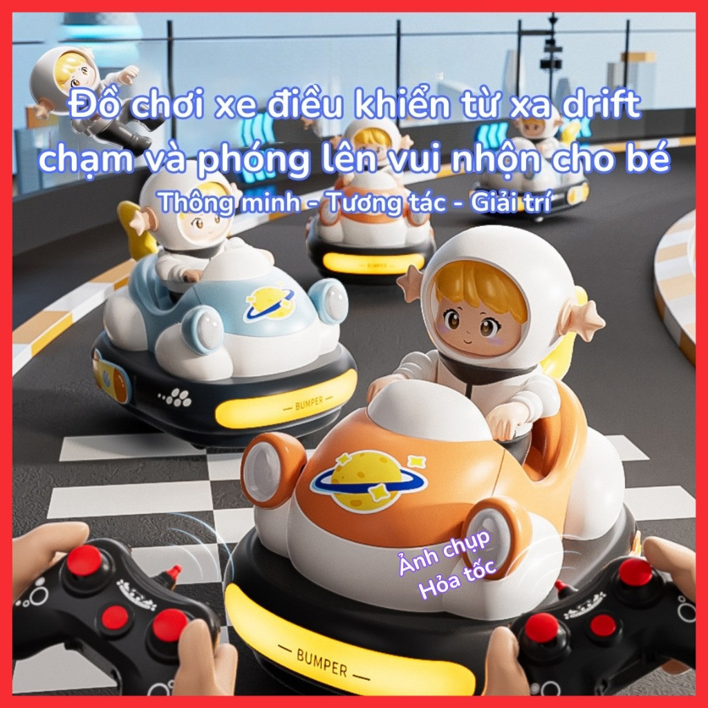 Đồ chơi xe điều khiển từ xa drift chạm và phóng lên vui nhộn cho bé xe điều khiển mini va chạm bắn l