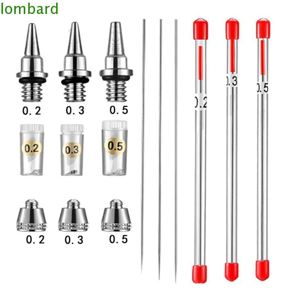 LOMBARD Airbrush Vòi phun sơn Công cụ thay thế Phụ kiện phun Nắp phun Phụ kiện phun Vòi phun kim cho