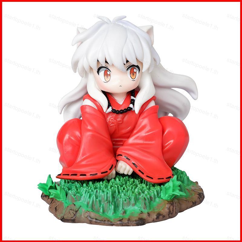 ST1 Inuyasha Sesshoumaru Chibi Ngồi xổm Anime Sưu Tập Nhân Vật Hành Động Trang Trí TS1