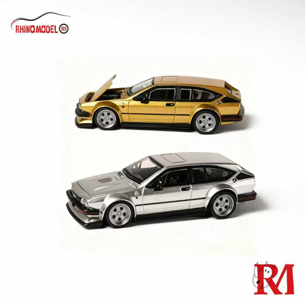 RM 1/64 Alfa Romeo GTV6 Hợp Kim Diecast Xe Mô Hình Đồ Chơi Quà Tặng Sinh Nhật