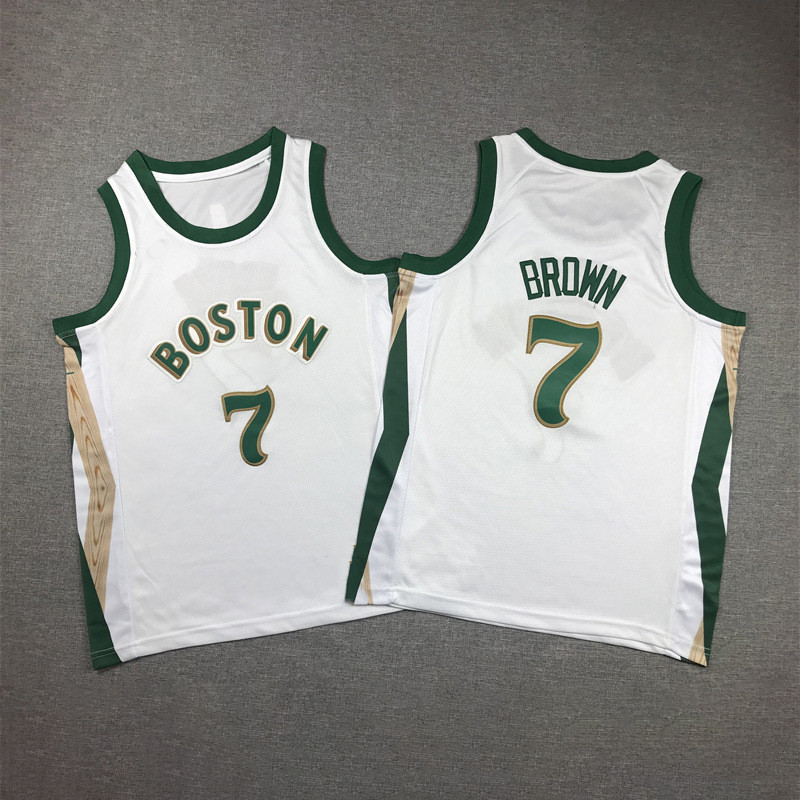 Quần áo bóng rổ Celtic Football màu nâu số 0 cho trẻ em, đồng phục thể thao