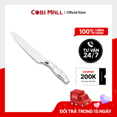 Dao đầu bếp tay cầm inox - Thép không gỉ, cứng cáp, sắc bén, dễ vệ sinh - Cobihome