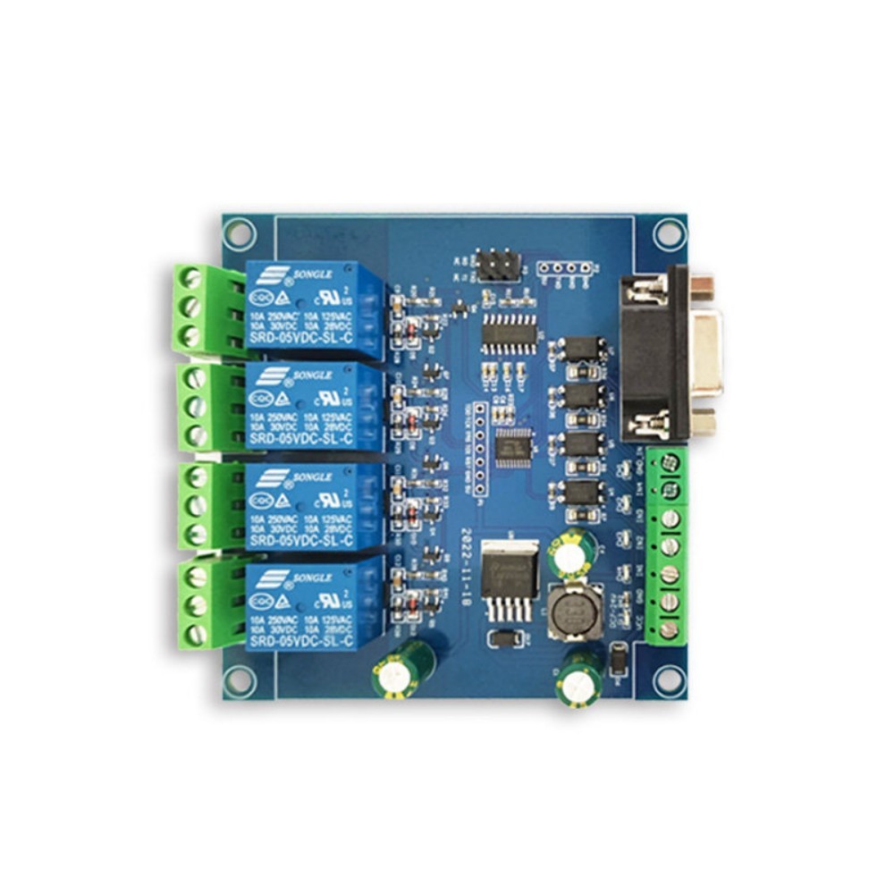 Mô-đun rơle 4 kênh 7-24V Modbus RTU RS232 / TTL UART Bộ chia quang cách ly 5V 10A MAX3232 cho Arduin