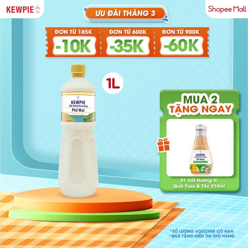 Xốt Salad Dressing Phô Mai Kewpie 1L