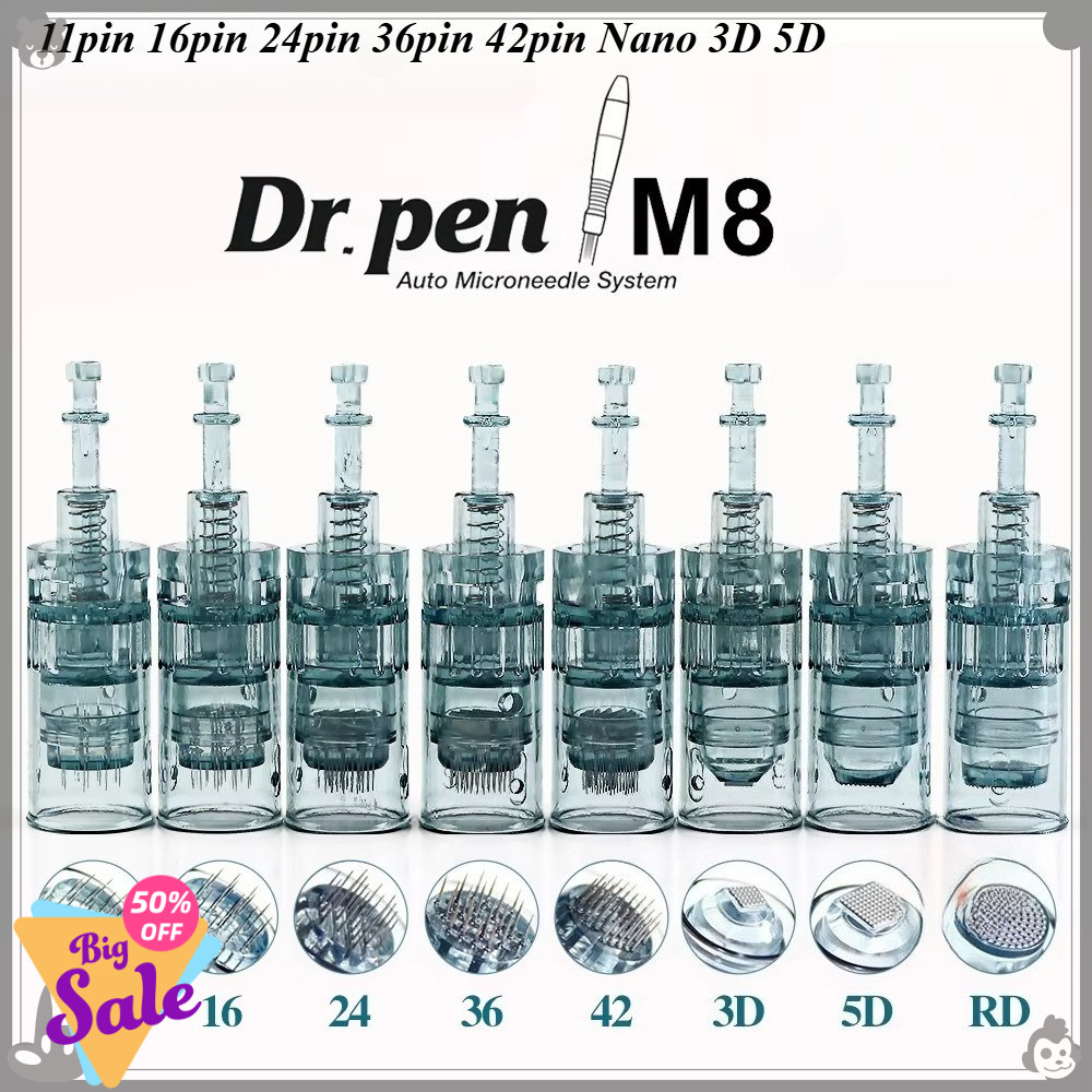 M8 Ultima Pen Cartridges Đầu thay thế 11 16 24 36 42 Nano 3D 5D MTS Bayonet