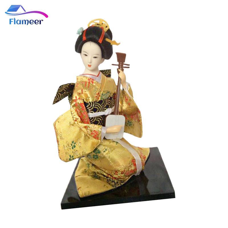 Flameer colorfulland 12 '' Nhật Bản Kimono Geisha Doll Dân tộc Các bức tượng nhỏ Geisha cho