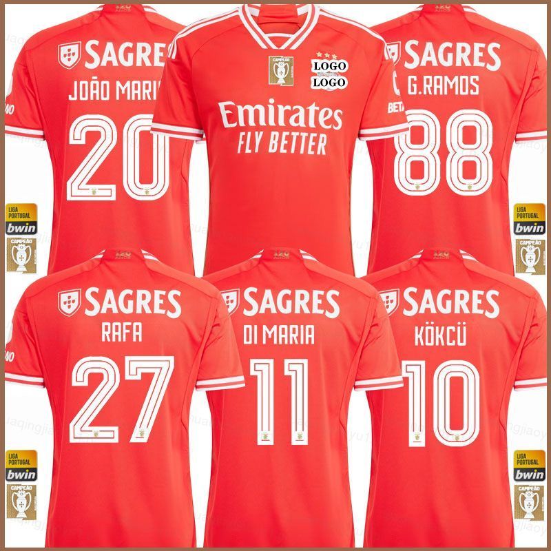 HQ2 2023-2024 Benfica Sân nhà Ramos Kokcij DiMaria Rafa Mario Bóng đá Tshirs Thể thao Tee Plus Kích 