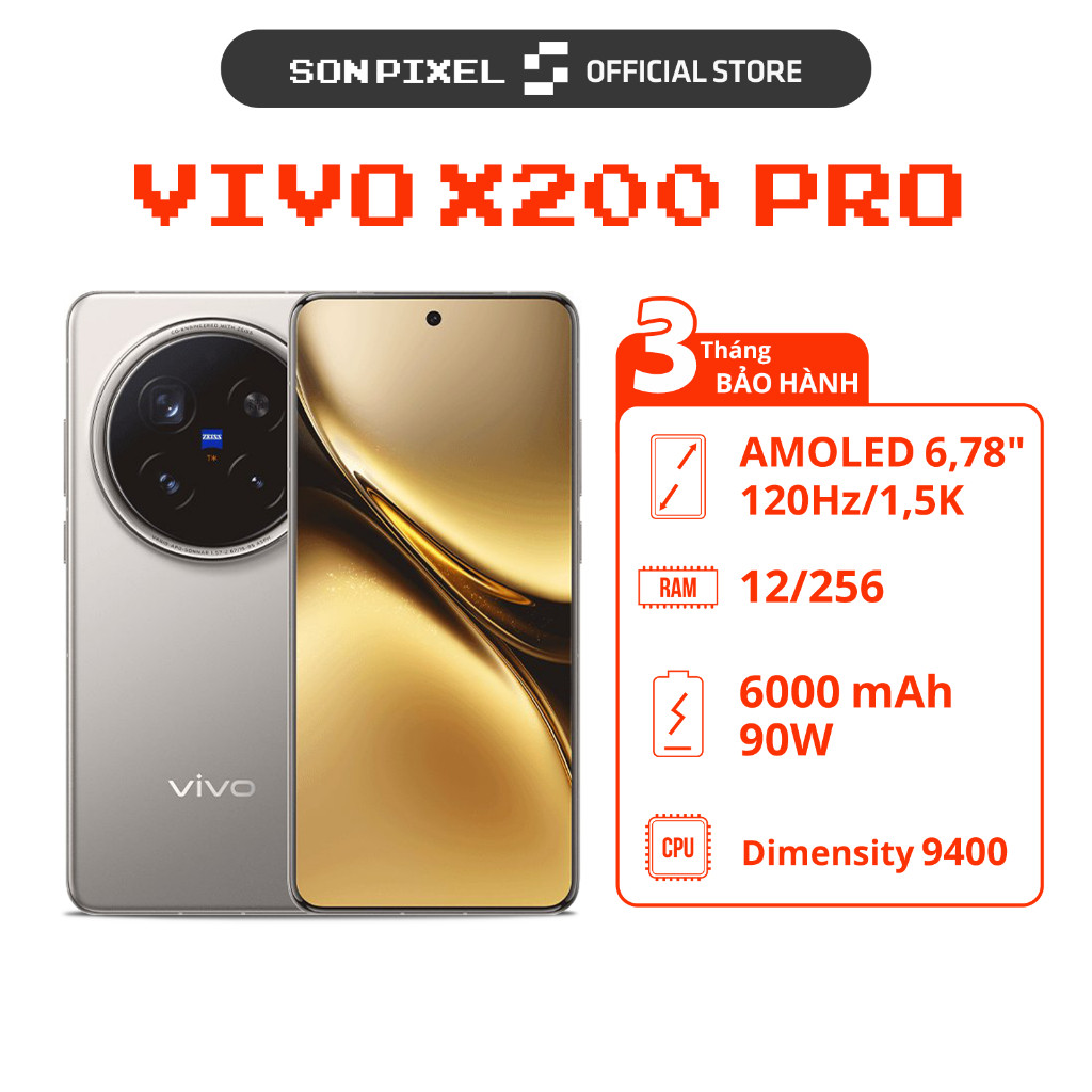 [Máy Cũ] Điện Thoại vivo X200 Pro, Chip Dimensity 9400, Màn Hình LTPO AMOLED 6,78 Inches. SonPixel | BigBuy360 - bigbuy360.vn