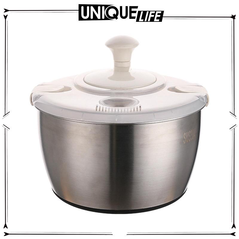 Salad Spinner, Máy Giặt Salad, Máy Sấy Salad 5L Salad Spinner Và Giỏ Giặt Rau, Máy Xả Nước Trái Cây 