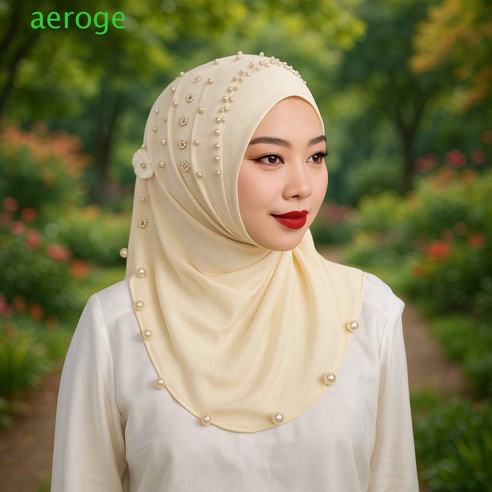 Mũ Hijab AEROGEM Style Ramadan với nút thắt thanh lịch, co giãn và mềm mại