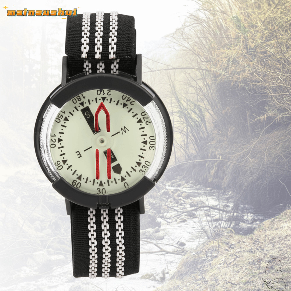 La bàn chống nước MAINAUSHUI, Loại dây đeo cổ tay di động La bàn phát sáng, Mặt số có thể điều chỉnh