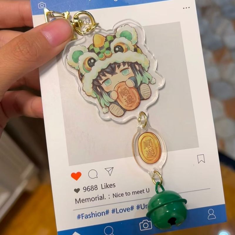 Demon Slayer / Muichiro / Mitsuri / Giyu / Shinobu / Shinobu Hàng hóa Móc khóa tự chế Mặt dây chuyền