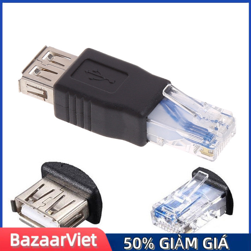 Đầu chuyển USB A to RJ45 MacBook PC Đầu chuyển đổi USB sang RJ45，Thay thế WiFi khi mạng không ổn địn