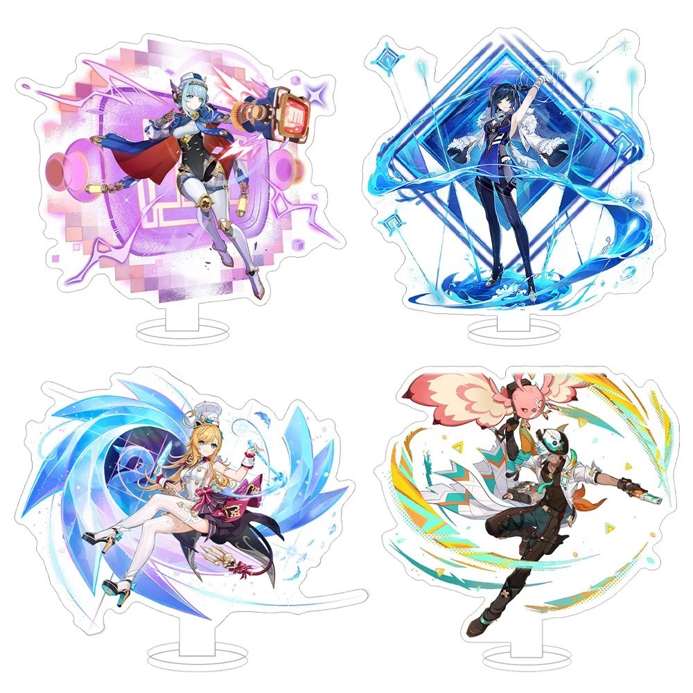 Standee Genshin Impact mô hình mica trang trí bàn học nhân vật Yelan Dahlia Skirk Iansan Mizuki mẫu 