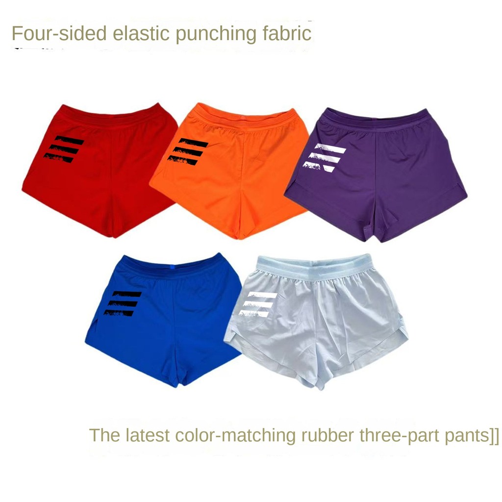 Factory Direct Sales Track and Field Fitness Running Shorts Men and Women with Lining Seamless Adhes