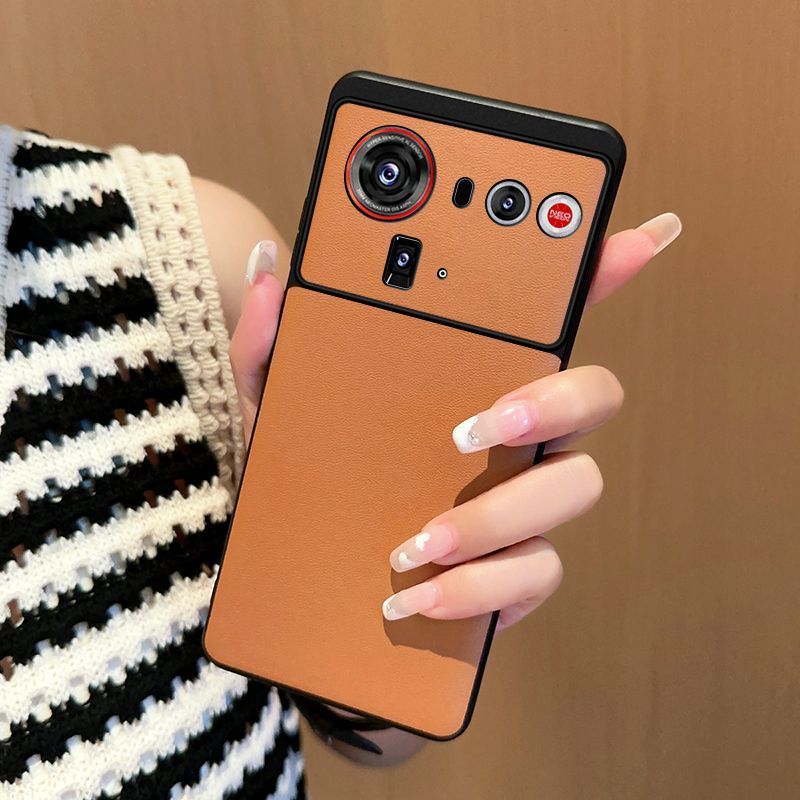 Thích hợp cho vỏ điện thoại Nubia Z80 Ultra Da sang trọng Retro Nâu z80ultra Cảm giác cao cấp