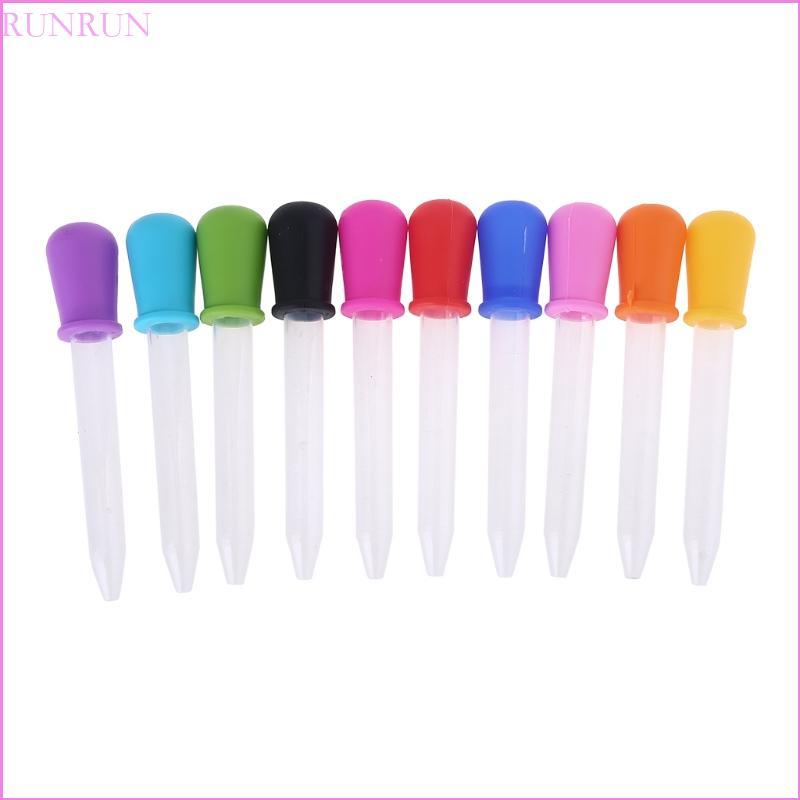RUN Bộ 10 Miếng Pipet Trẻ Sơ Sinh Silicone Và Nhựa Nhỏ Giọt Pipet Chất Lỏng
