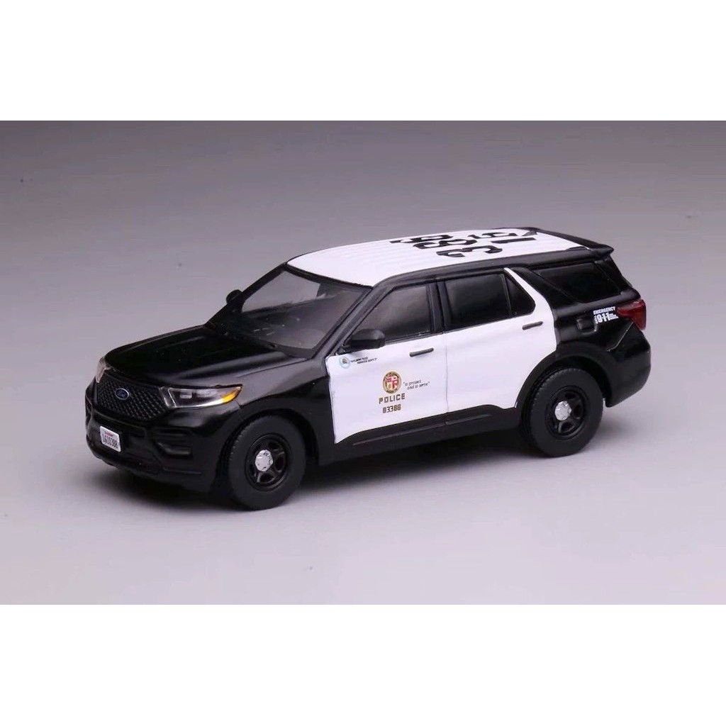 Mytopstore 1: 64 596 LAPD 2020 Explorer State Police SUV Model Diecast Collect Metal Display Car BN