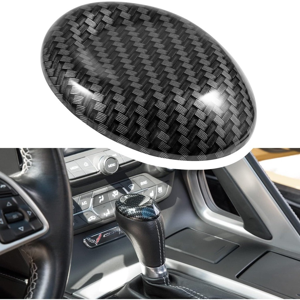 E-cowlboy Sợi Carbon Gear Dịch Chuyển Núm Đầu Viền Miếng Dán Cho Xe Chevrolet Corvette C7 Z06 Z51 ZR
