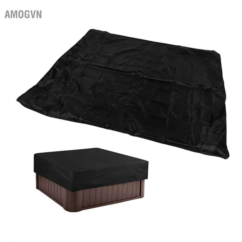 amogvn Bồn tắm nước nóng ngoài trời chống nước Tấm bảo vệ SPA vuông Mũ bảo vệ Polyester 78.74x11.81i