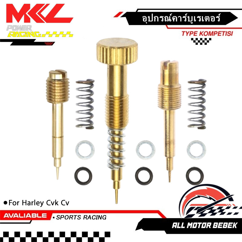 1 chiếc bộ chế hòa khí Vít điều chỉnh tỷ lệ nhiên liệu không khí cho harley cv40 / keihin cvk34 cvk3