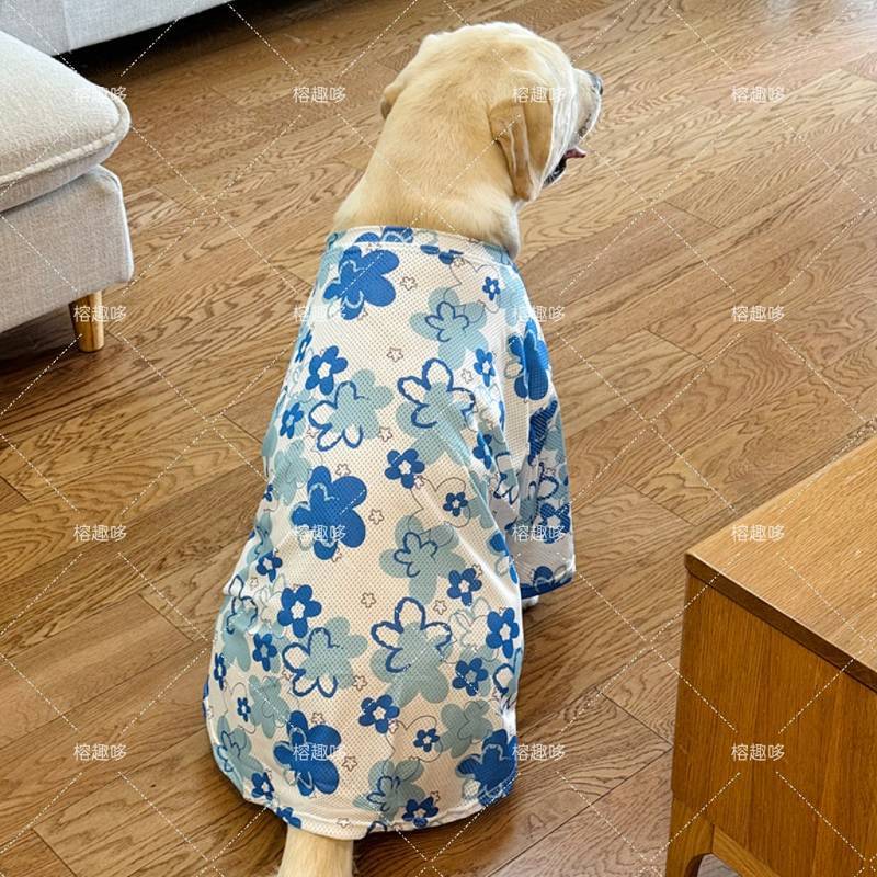 【Ready Stock】 Dog Clothes Anti Mosquito Bite Thin Breathable Comfortable Summer Medium Large Dog Clo