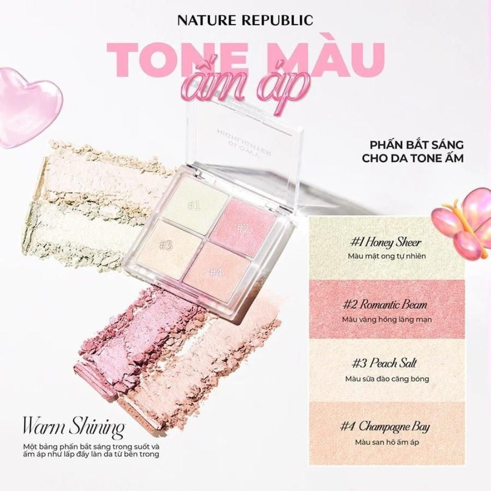 Ảnh 3 của Phấn bắt sáng Nature Republic Glowy Highlighter 12.8g