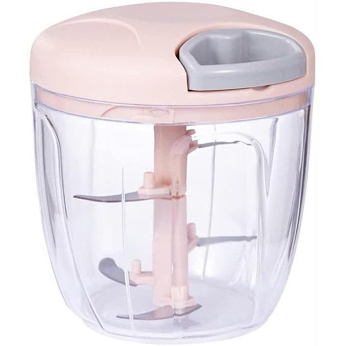 Máy Xay Thực Phẩm, Máy Xay Tỏi Có Hộp Đựng, Máy Cắt Nhà Bếp Rau, Dây Kéo Tay Bằng Tay Máy Chế Biến Thực Phẩm Lưỡi Dao Sắc Xay Máy Hủy Để Cắt Hành Ớt Gia Vị Gừng (P