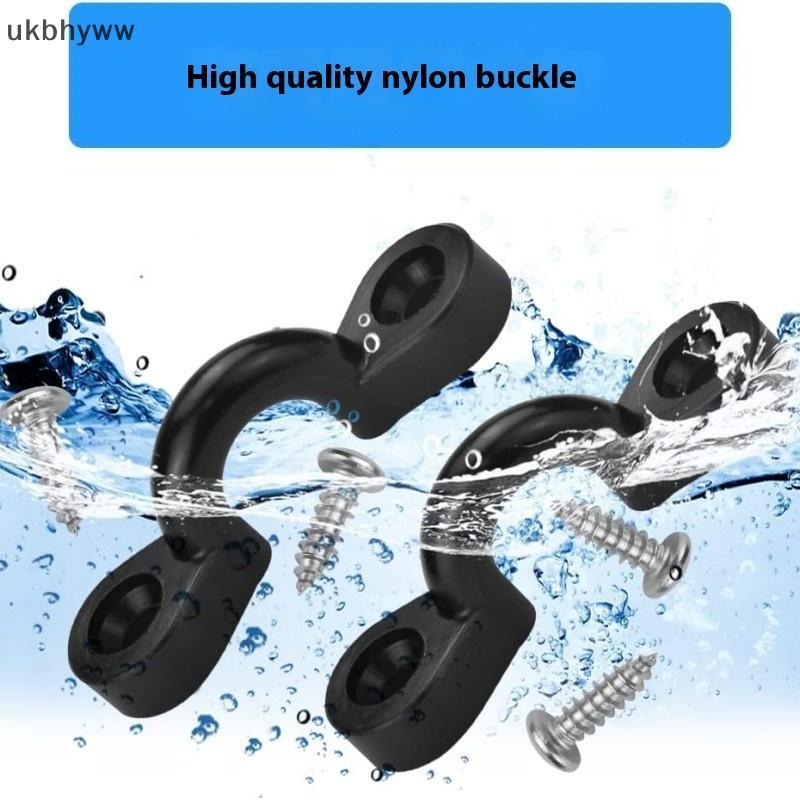 Kit 10 Miếng Kayak Pad Eye với 20 vít và dây nylon bungee - Phụ kiện thay thế cho cano rigging